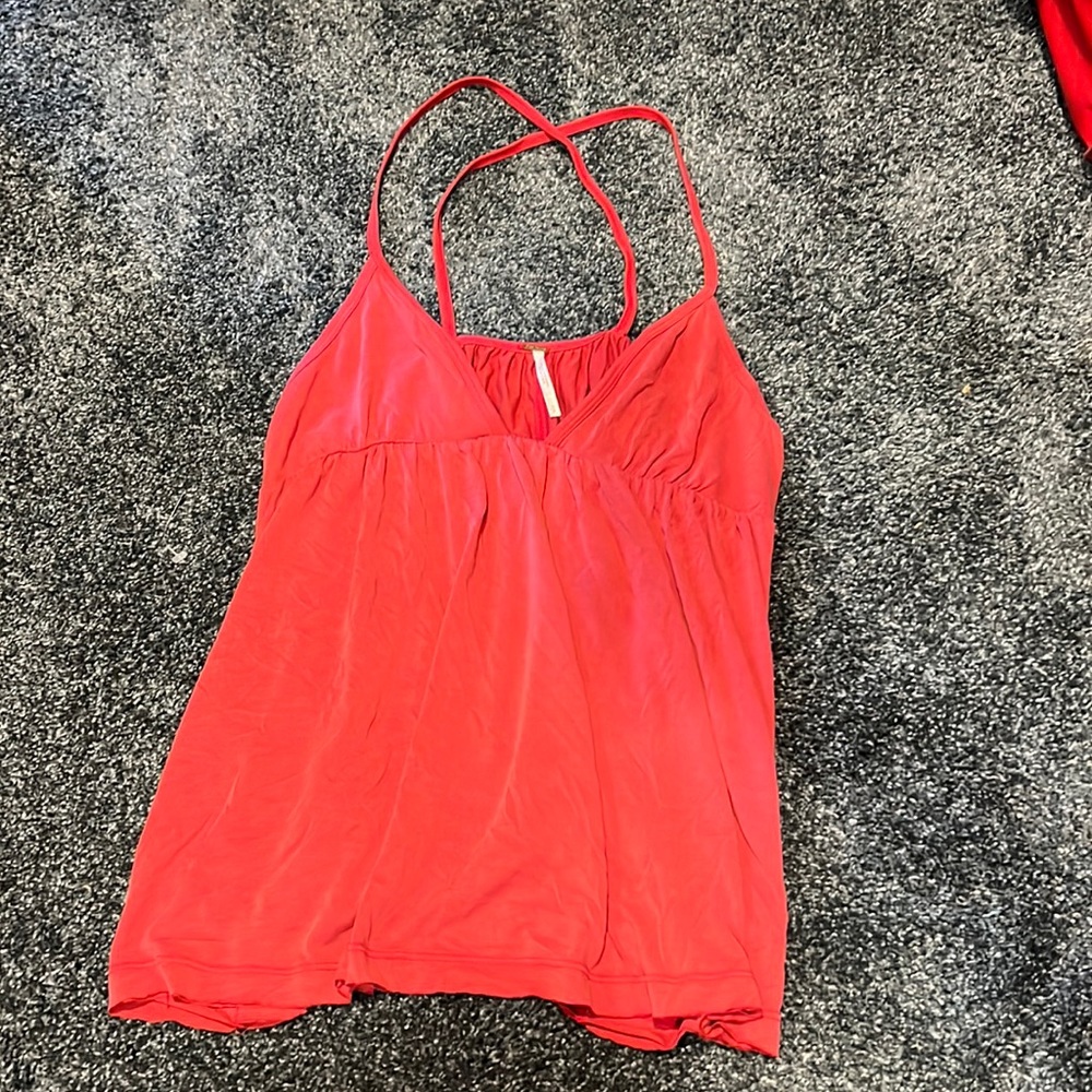 Red free people cris cross tank!